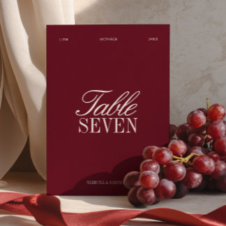 Elegante bordeaux- und elfenbeinfarbene Hochzeitst Einladung