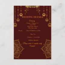 Elegante bordeauxrote und goldene Hochzeits-Detail