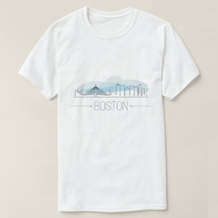 Elegante Boston City Line Kunst, moderne urbane Sk T-Shirt