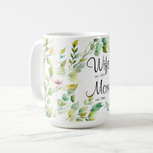 Elegante botanische Aquarellfarben Wildblumen Best Kaffeetasse