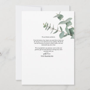Elegante Botanische Aquarellmalerei mit Grüntönen Dankeskarte
