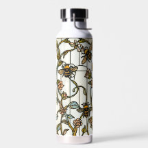 Elegante botanische Art Nouveau-Bienenverglasung