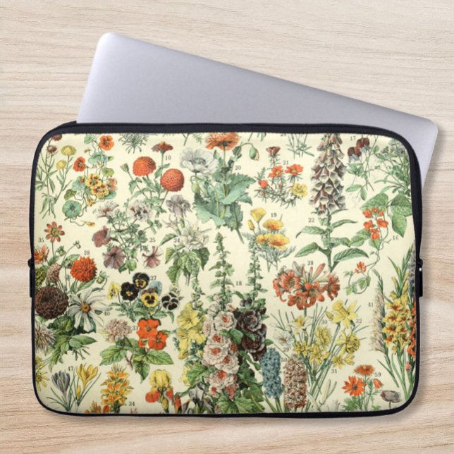 Elegante botanische Blume mit Blumenmotiven Laptopschutzhülle (Von Creator hochgeladen)