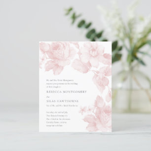 Elegante botanische Blumen-Hochzeitseinladung im B