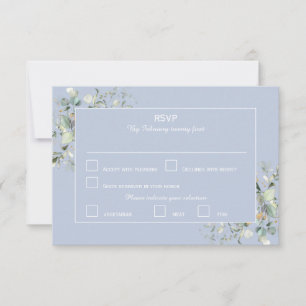 Elegante botanische Eukalyptus-Grünpflanzen, Hydra RSVP Karte