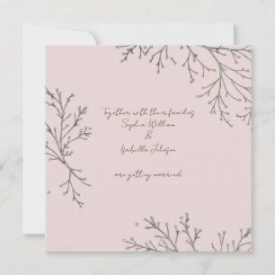 Elegante botanische Flachkarte