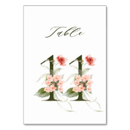 Elegante Botanische Flora Nr. 11, Tischnummer