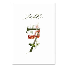 Elegante Botanische Flora Nr. 7, Tischnummer