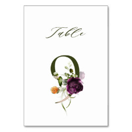 Elegante Botanische Flora Nr. 9, Tischnummer