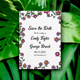 Elegante Botanische Gartenanlagen Blume Blumenzehe Save The Date