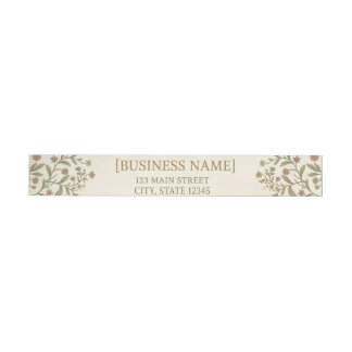 Elegante botanische Geschäftsrücksendeadressetiket