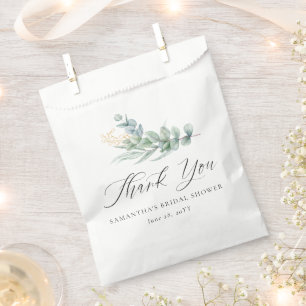 Elegante Botanische Grünpflanzen Goldene Beeren Da Geschenktütchen