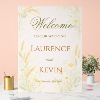 Elegante botanische Hochzeit Acrylschild