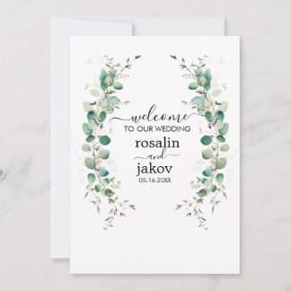 Elegante Botanische Hochzeit Einladung