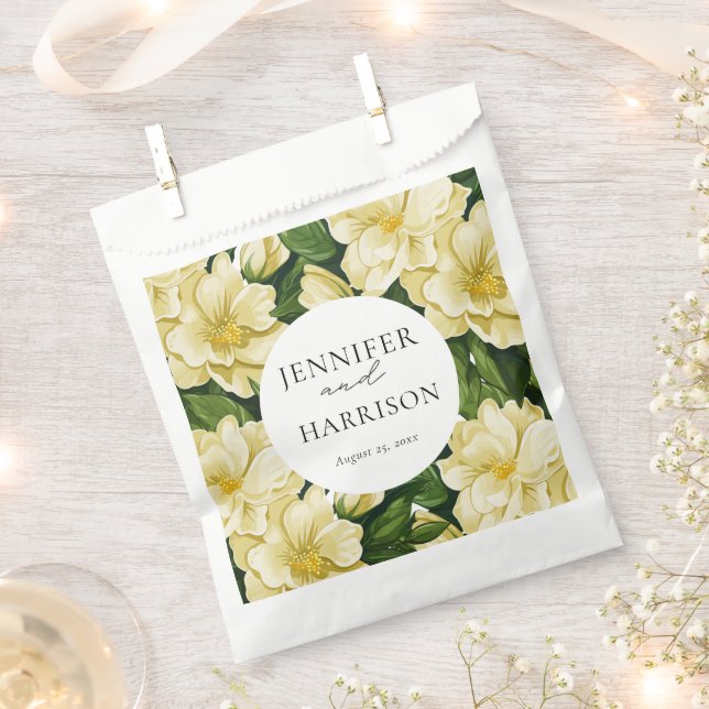 Elegante, botanische Hochzeit Geschenktütchen (Ausgeschnitten)