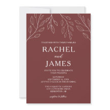 Elegante botanische Hochzeit Terrakotta Minimalist