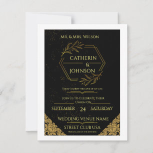 Elegante Botanische Hochzeitseinladung in Salbeigr RSVP Karte