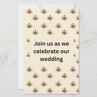 Elegante botanische Hochzeitseinladung mit Blumenm