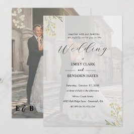 Elegante botanische Hochzeitseinladungsvorlage Einladung