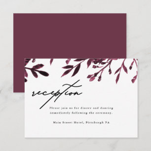 Elegante Botanische Hochzeitskarte Begleitkarte