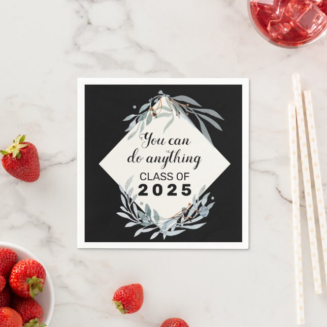Elegante botanische Klasse der Graduation Party 20 Serviette (Beispiel)