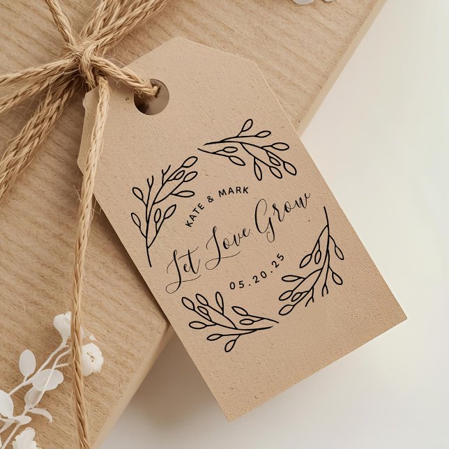 Elegante botanische Liebe Gelassen Gastgeschenk Ho Gummistempel (Von Creator hochgeladen)