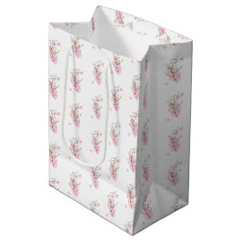 Elegante Botanische Line-Art-Geschenktüte Mittlere Geschenktüte