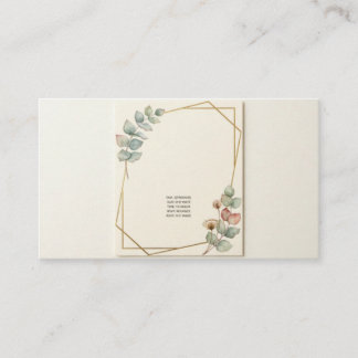 Elegante botanische minimalistische Hochzeitseinla Begleitkarte