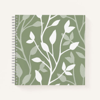 Elegante botanische minimalistische Silhouette auf Notizbuch