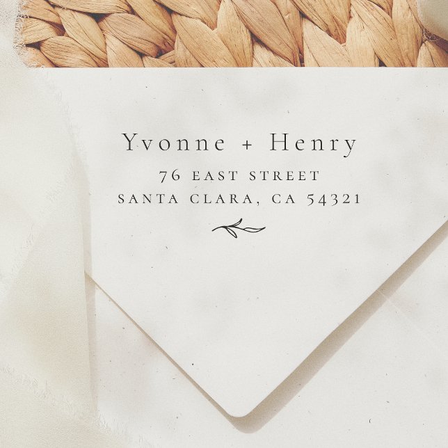 Elegante botanische Paare Rücksendeadresse Permastempel (Von Creator hochgeladen)