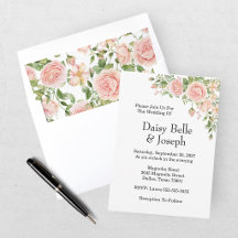 Elegante botanische Rose in Rosa Hochzeit
