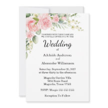 Elegante botanische Rosenhochzeit in Rosa