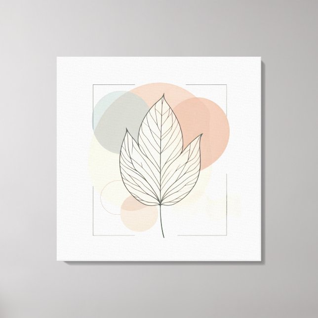 Elegante Botanische Stretchelkanvas Print Leinwanddruck (Vorderseite)