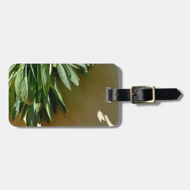 Elegante botanische Vegetation Gepäckanhänger (Vorderseite horizontal)