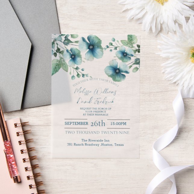 Elegante botanische Vegetation Hochzeitsfeier mit  (Hochzeit)
