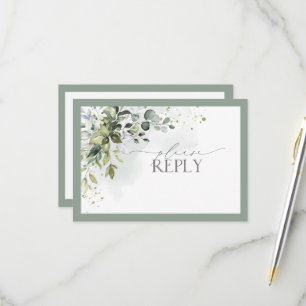 Elegante botanische Vegetation UAWG RSVP Karte