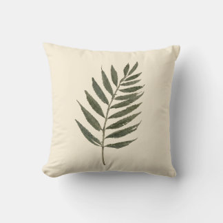 Elegante botanische Wasserfarbe Stammblätter Wurf Kissen