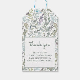 Elegante Botanische Wasserfarbenspülung Geschenkanhänger