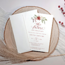 Elegante botanische Weihnachts-Brautparty