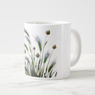 "Elegante botanische weiße Kaffeetasse" Jumbo-Tasse