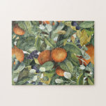 Elegante botanische Zitrusgrün<br><div class="desc">Viel Spaß beim Zuhause mit Ihrer Familie und Freunden mit dieser herausfordernden Aktivität. Die blaue Blattlinie mit dunkelgrünen und hellgrünen Blätter, umgeben von Orangen-, Traubobst- und Mini-Blume. Sie müssen sich bemühen, alle Teile zusammenzufügen!</div>