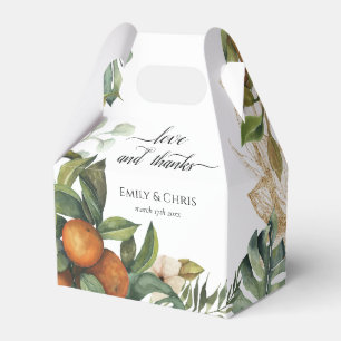 Elegante botanische Zitrusgrün Geschenkschachtel