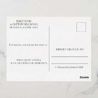 Elégante Bourgogne Agate Foil Invitation Carte pos