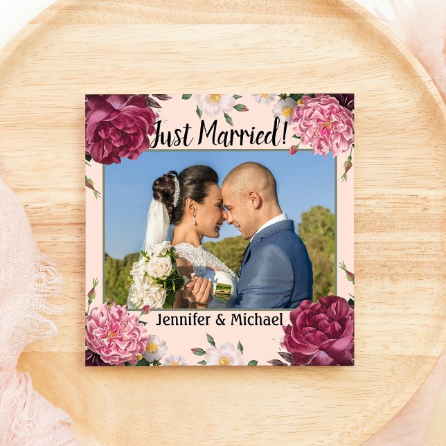 Elégante Bourgogne et Faire-part Mariage rose (Créateur téléchargé)