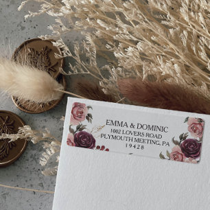 Élégante Bourgogne Étiquette de retour d'été