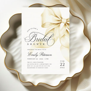 Elégante Bow Bridal Showeuse Invitation