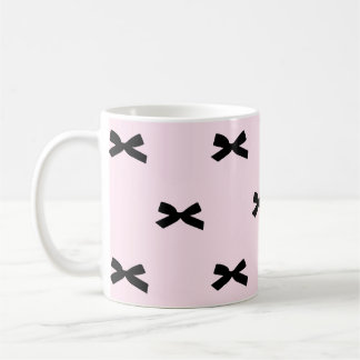 Elegante Bow-Gemusterte Keramik Tasse