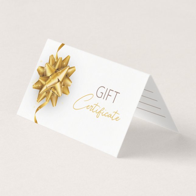 Elégante Bow or blanc Classy Luminous Carte cadeau (Front)