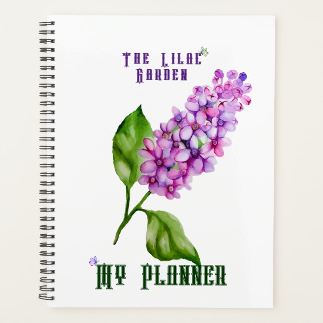Élégante branche lilas aquarelle (Devant)