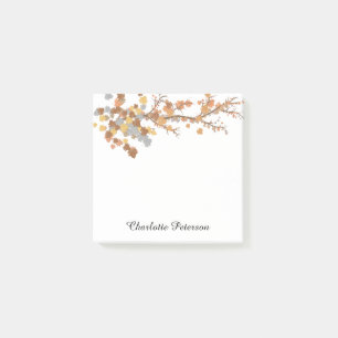 Elegante braune Ahornblätter Herbst Post-it Klebezettel